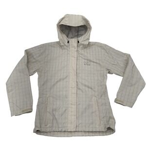 Helly Hansen Women's Small Ivory stripes Windbreaker Rain Jacket Helly TECH